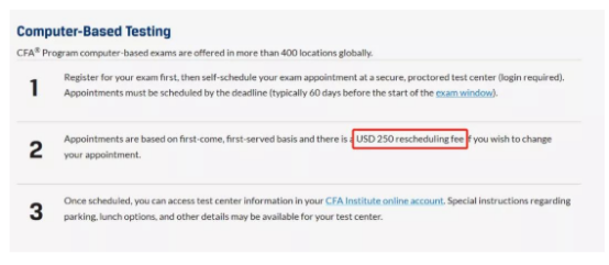CFA考試地點