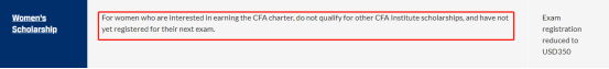 CFA獎(jiǎng)學(xué)金——女子獎(jiǎng)學(xué)金